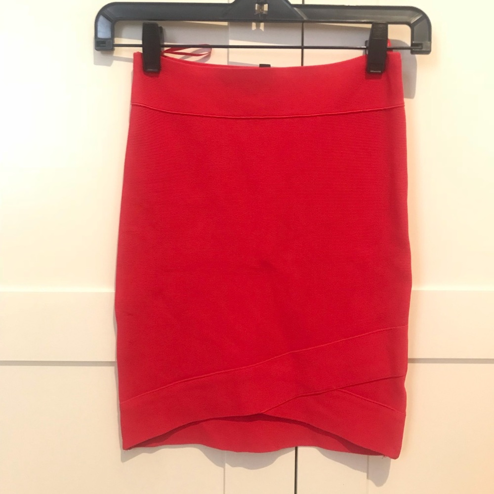 BCBG Max Azria bandage red skirt